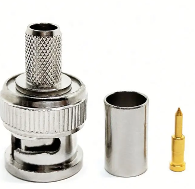 75ohm RG59 Wire Plug Crimp Connector For CCTV